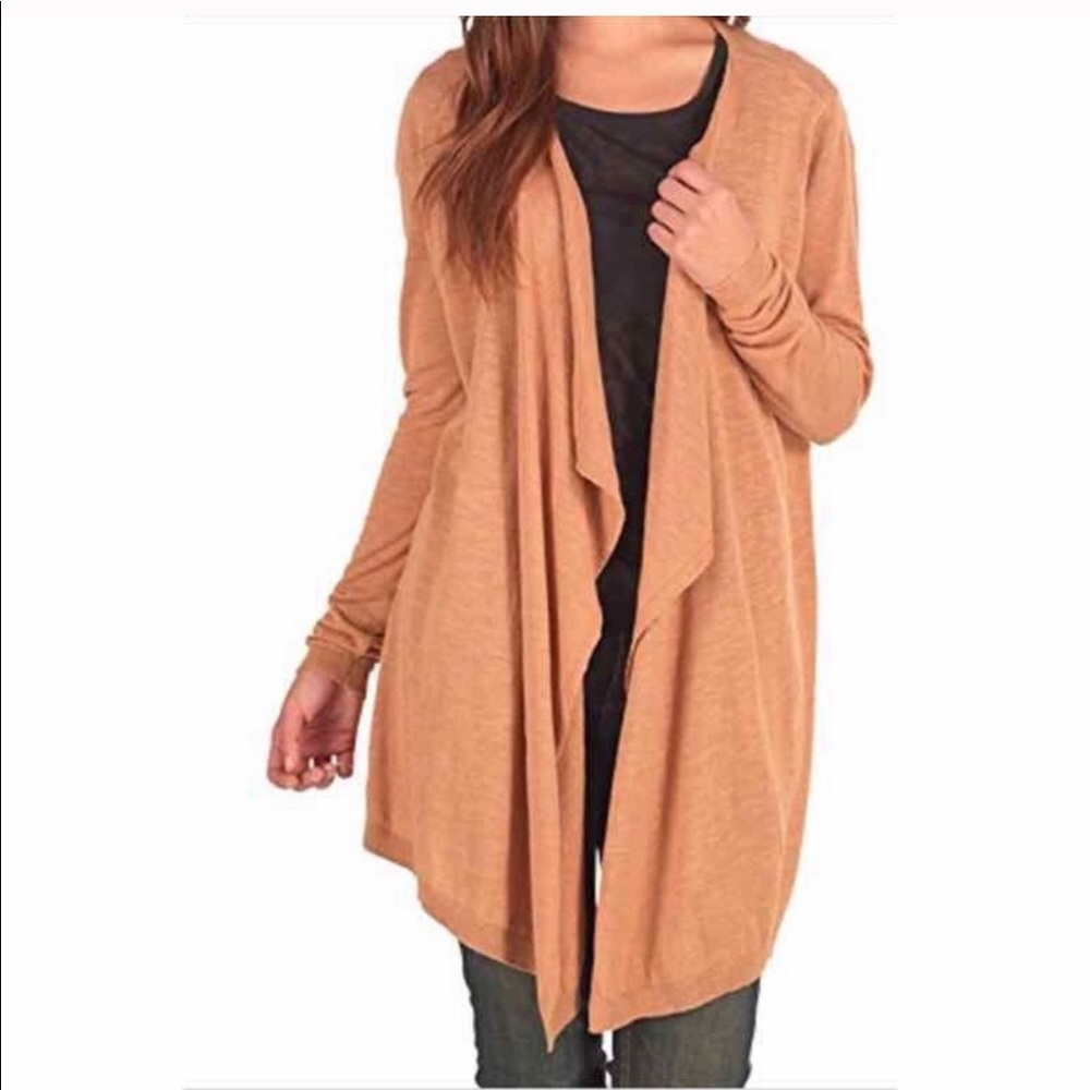 Asos Vero Moda Everly drapey cardigan, tan size S